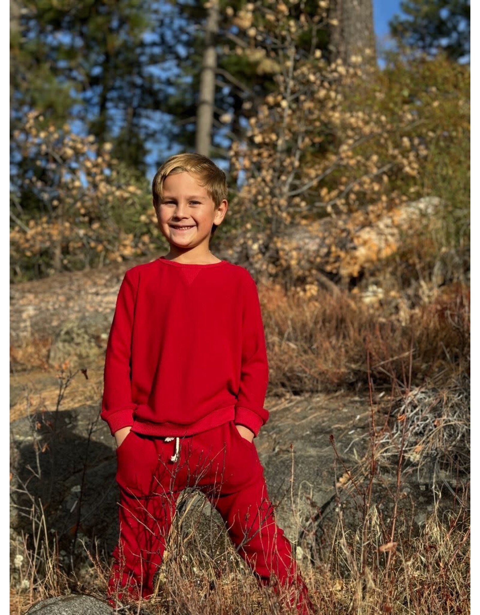 Me & Henry Me & Henry- Red Tarquin Sweatshirt