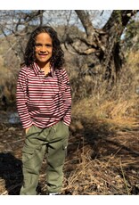 Me & Henry Me & Henry- Spencer Polo: Burgundy/Cream Stripe