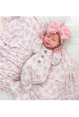 Caden Lane Caden Lane- Blushing Bows Newborn Knot Gown & Hat Set