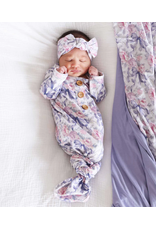 Caden Lane Caden Lane- Leighton's Lavender Newborn Knot Gown & Hat Set