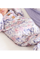 Caden Lane Caden Lane- Leighton's Lavender Newborn Knot Gown & Hat Set