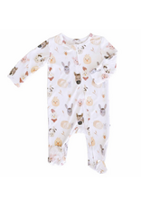Caden Lane Caden Lane- Barnyard Buddies Convertible Zip Romper
