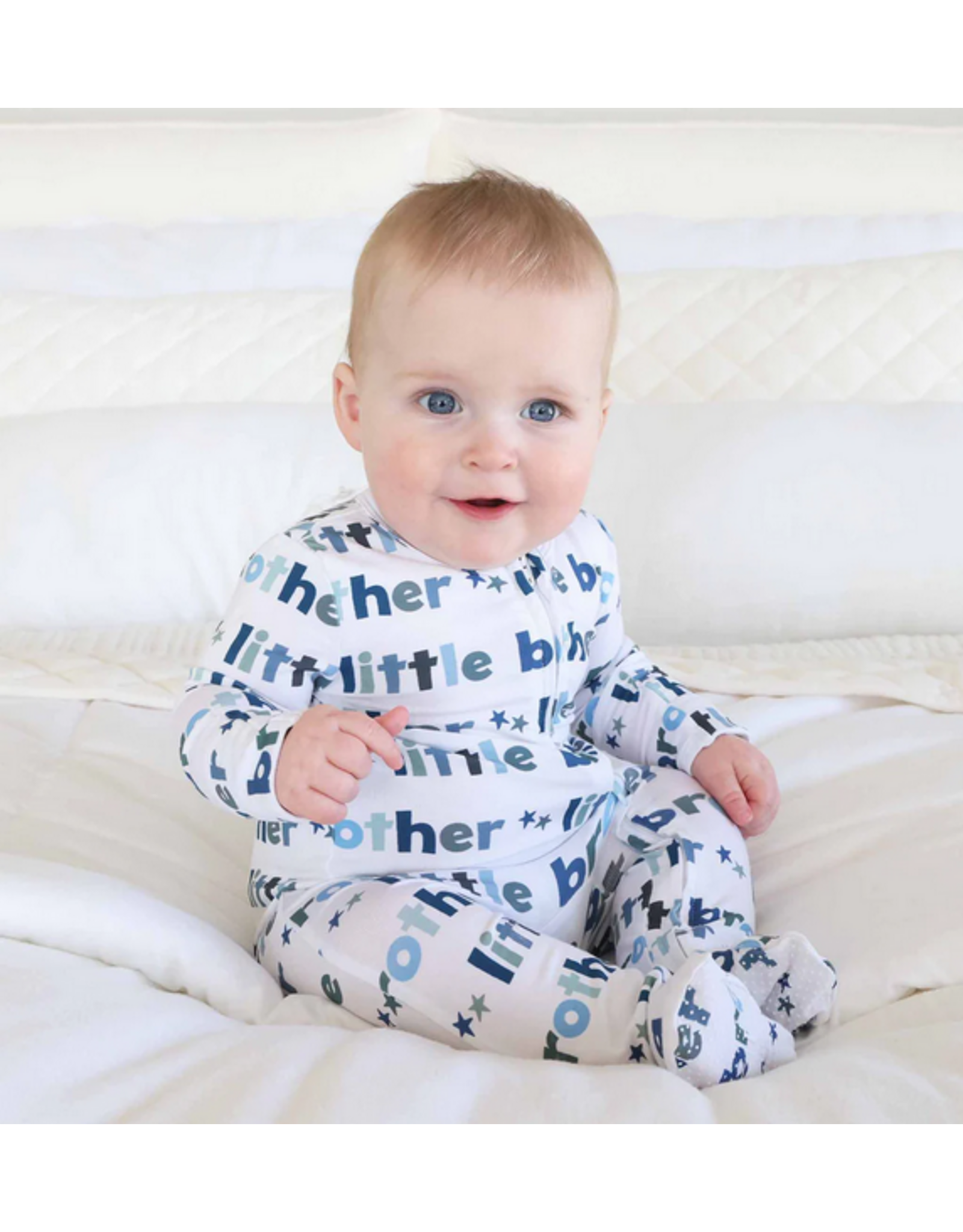 Caden Lane Caden Lane- Little Brother Newborn Zipper Footie