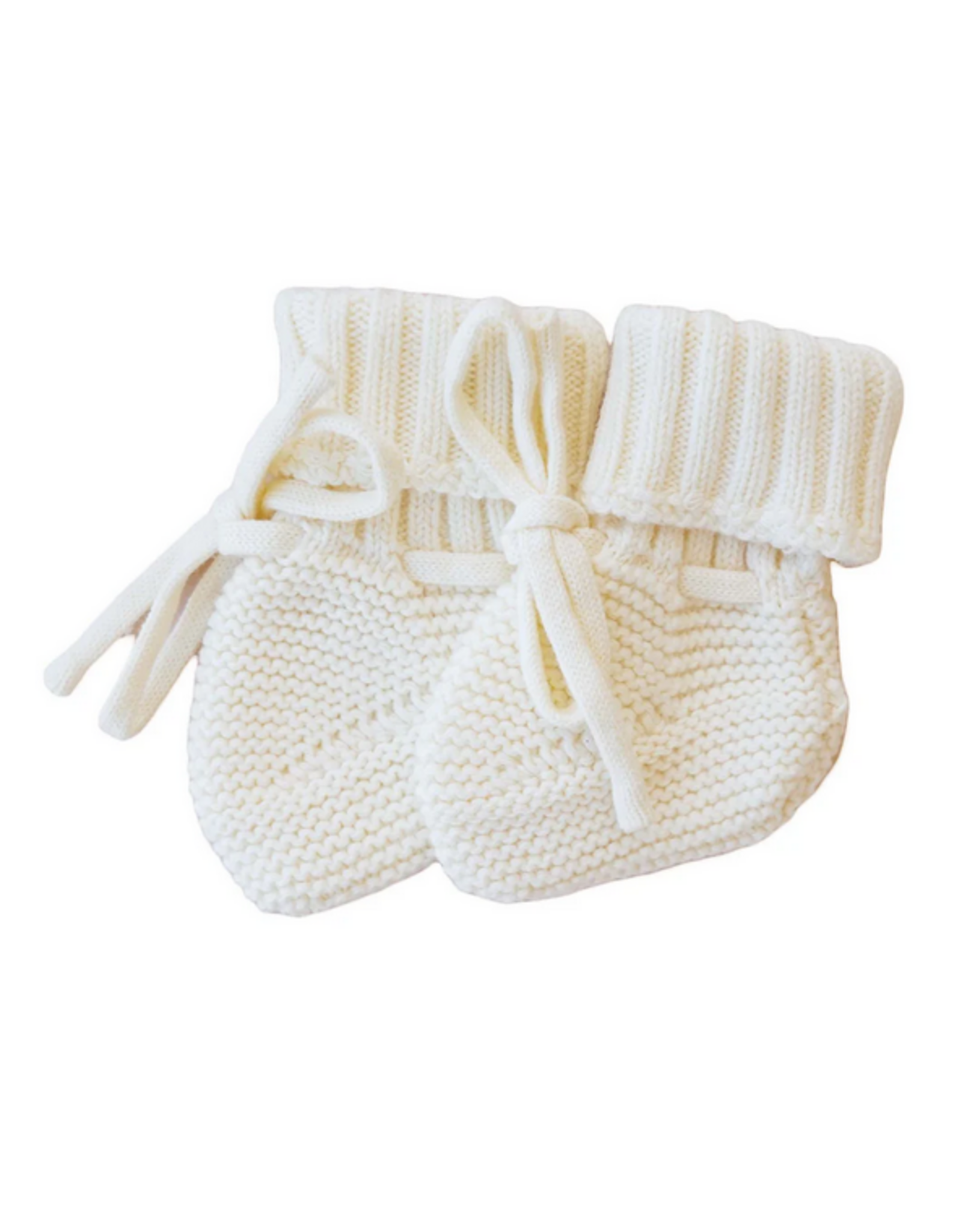 Caden Lane Caden Lane- Ivory Knit Baby Newborn Booties
