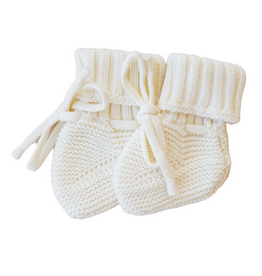Caden Lane Caden Lane- Ivory Knit Baby Newborn Booties