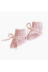 Caden Lane Caden Lane- Baby Pink Knit Baby Newborn Booties
