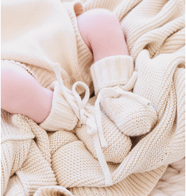 Caden Lane Caden Lane- Sand Knit Baby Newborn Booties