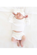 Caden Lane Caden Lane- Dove Knit Sweater & Lace Bloomer Set
