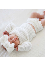 Caden Lane Caden Lane- Dove Knit Sweater & Lace Bloomer Set