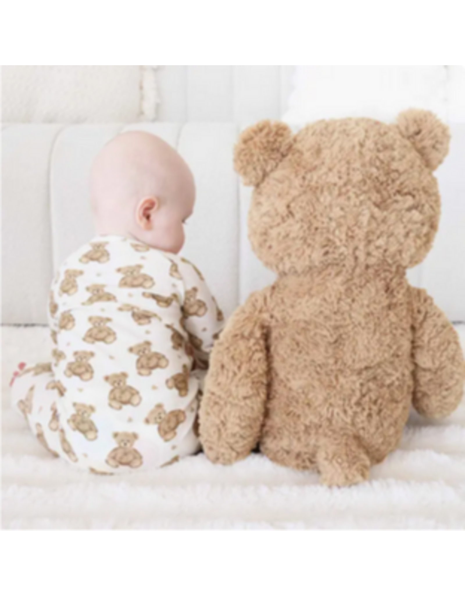 Caden Lane Caden Lane- Beary Sweet Bamboo Waffle Convertible Zip Romper