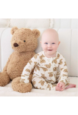 Caden Lane Caden Lane- Beary Sweet Bamboo Waffle Convertible Zip Romper