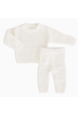 Caden Lane Caden Lane- Dove Knit Sweater Pant Newborn Set