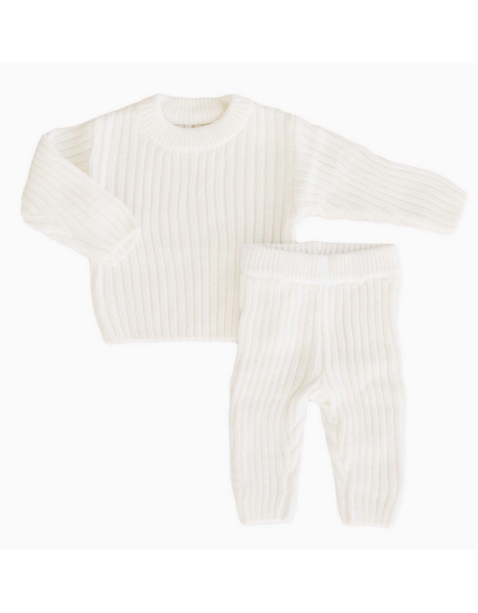 Caden Lane Caden Lane- Dove Knit Sweater Pant Newborn Set