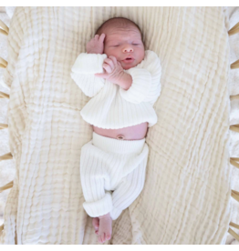 Caden Lane Caden Lane- Dove Knit Sweater Pant Newborn Set