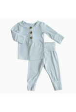 Caden Lane Caden Lane- Ice Blue 2pc Bamboo Top & Bottom NB-3M Set