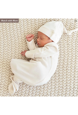 Caden Lane Caden Lane- Eggshell Bamboo Waffle Newborn Gown & Hat