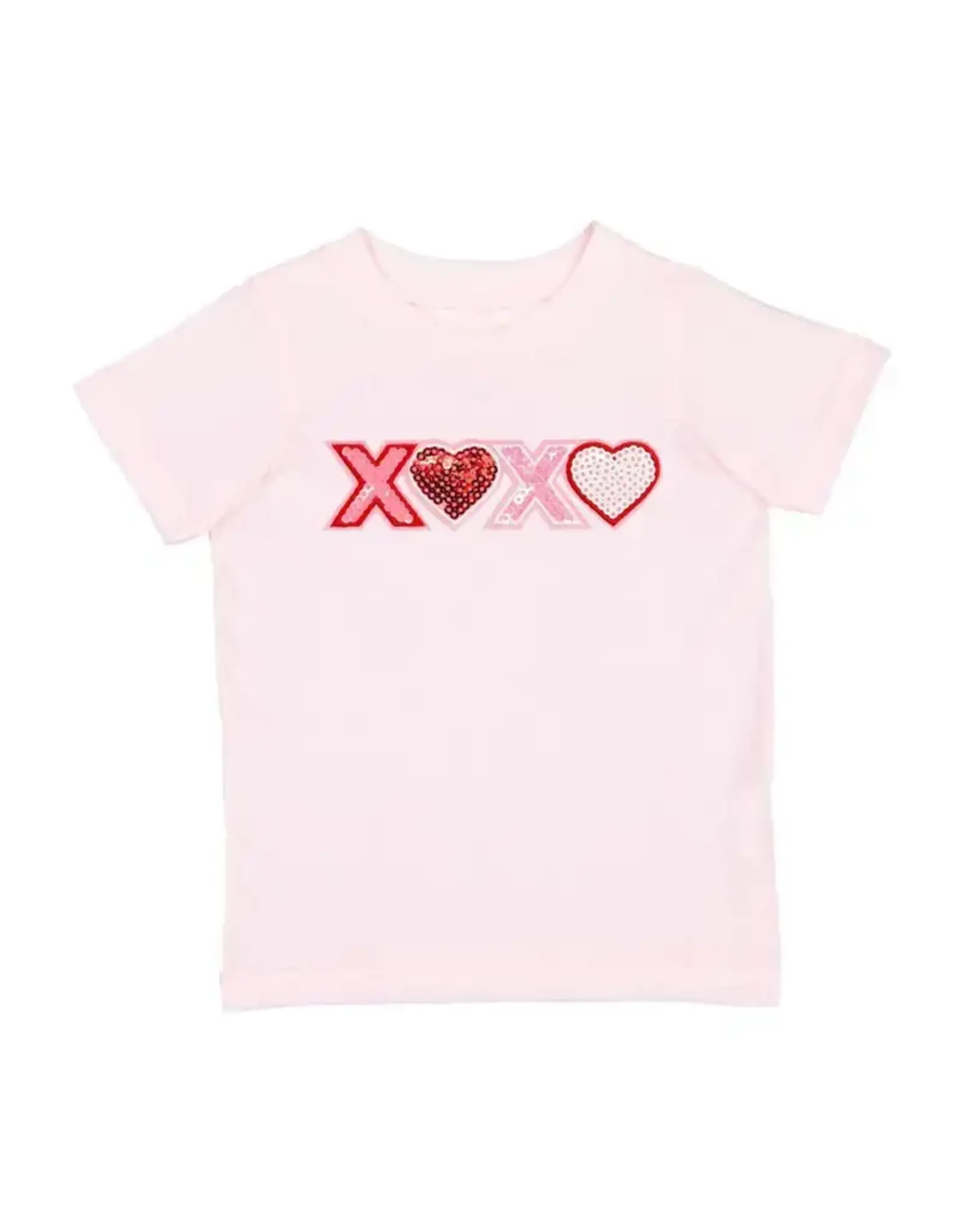 Sweet Wink- XOXO Sequin Patch Shirt- Ballet