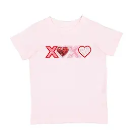 Sweet Wink- XOXO Sequin Patch Shirt- Ballet