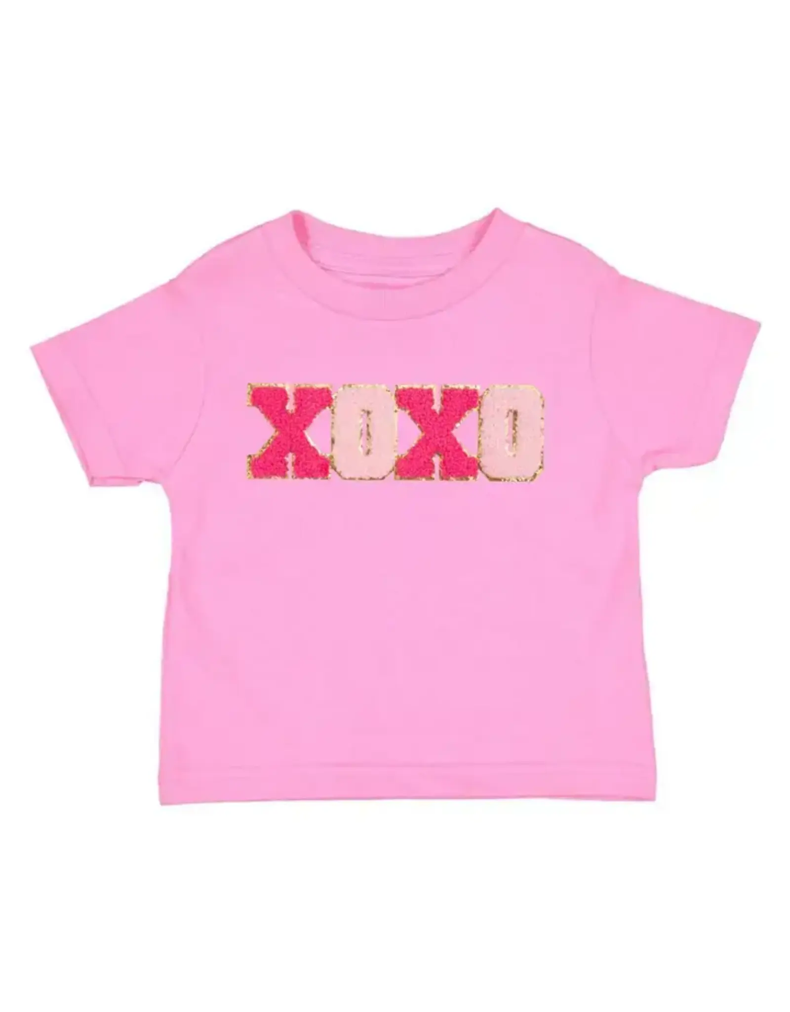 Sweet Wink- XOXO Patch Shirt- Raspberry