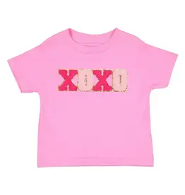 Sweet Wink- XOXO Patch Shirt- Raspberry