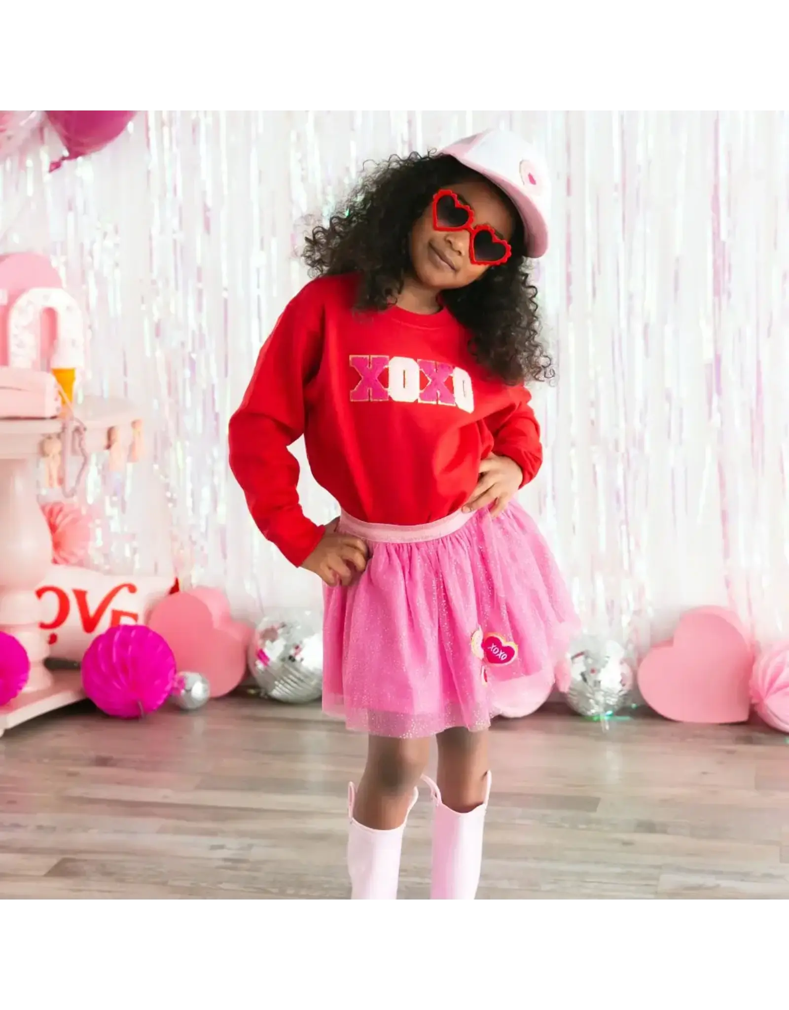 Sweet Wink- XOXO Patch Sweatshirt