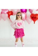 Sweet Wink- Heart Sequin Patch Sweatshirt