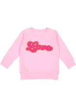 Sweet Wink- Love Script Patch Sweatshirt