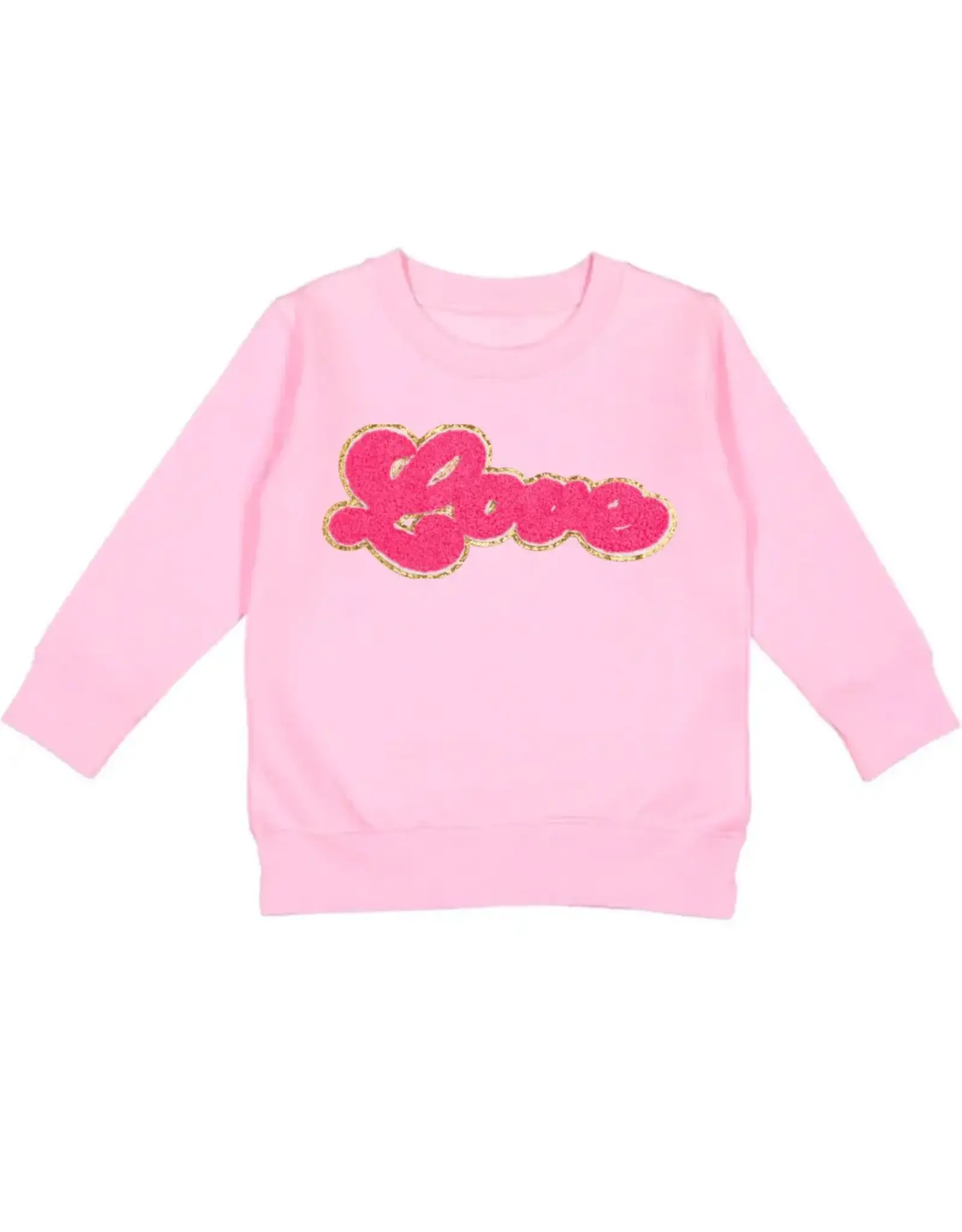 Sweet Wink- Love Script Patch Sweatshirt