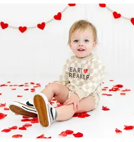 Sweet Wink- Heartbreaker Checkered L/S Romper