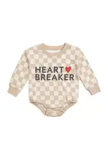 Sweet Wink- Heartbreaker Checkered L/S Romper