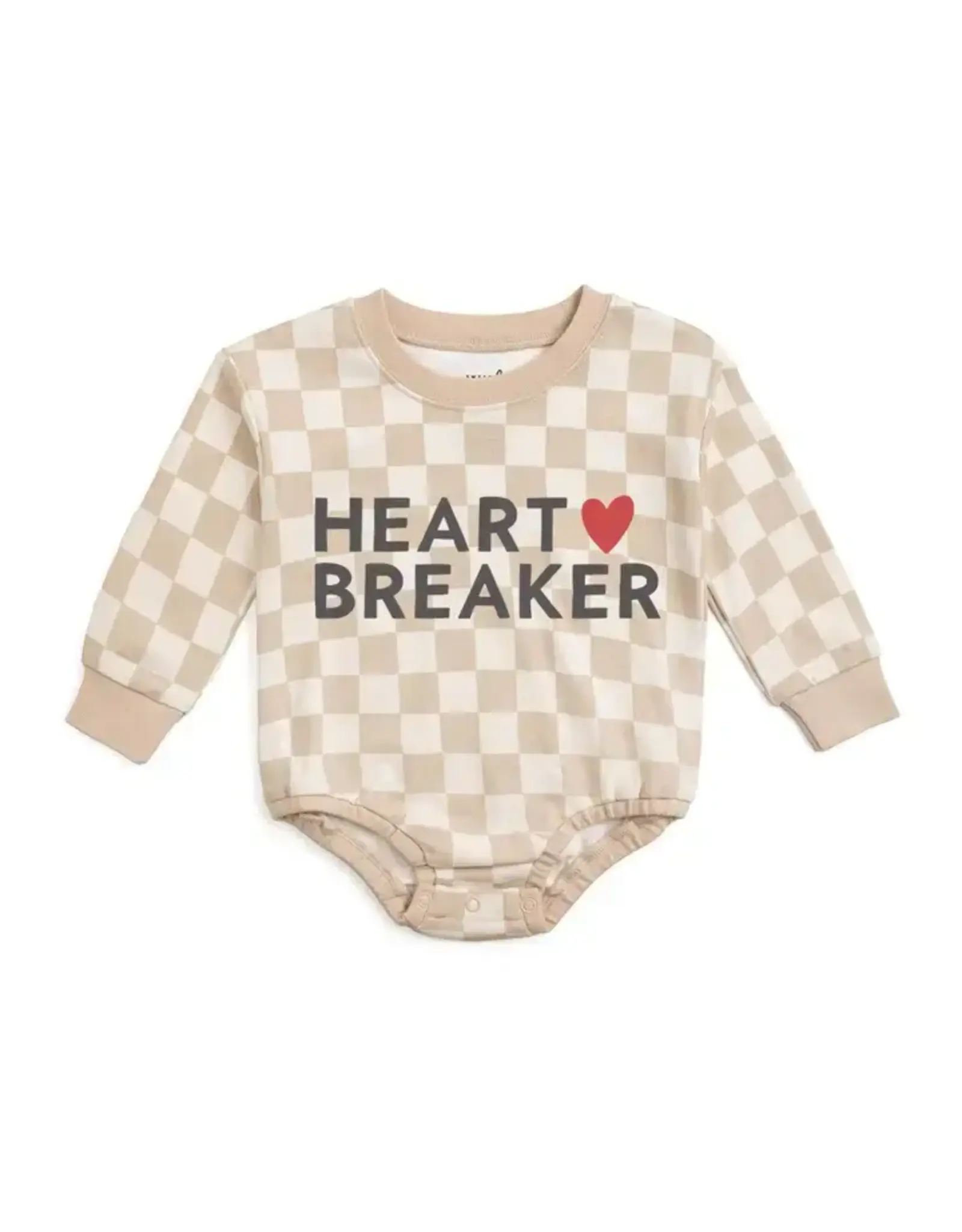 Sweet Wink- Heartbreaker Checkered L/S Romper