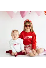 Sweet Wink- XOXO Sequin Patch L/S Romper