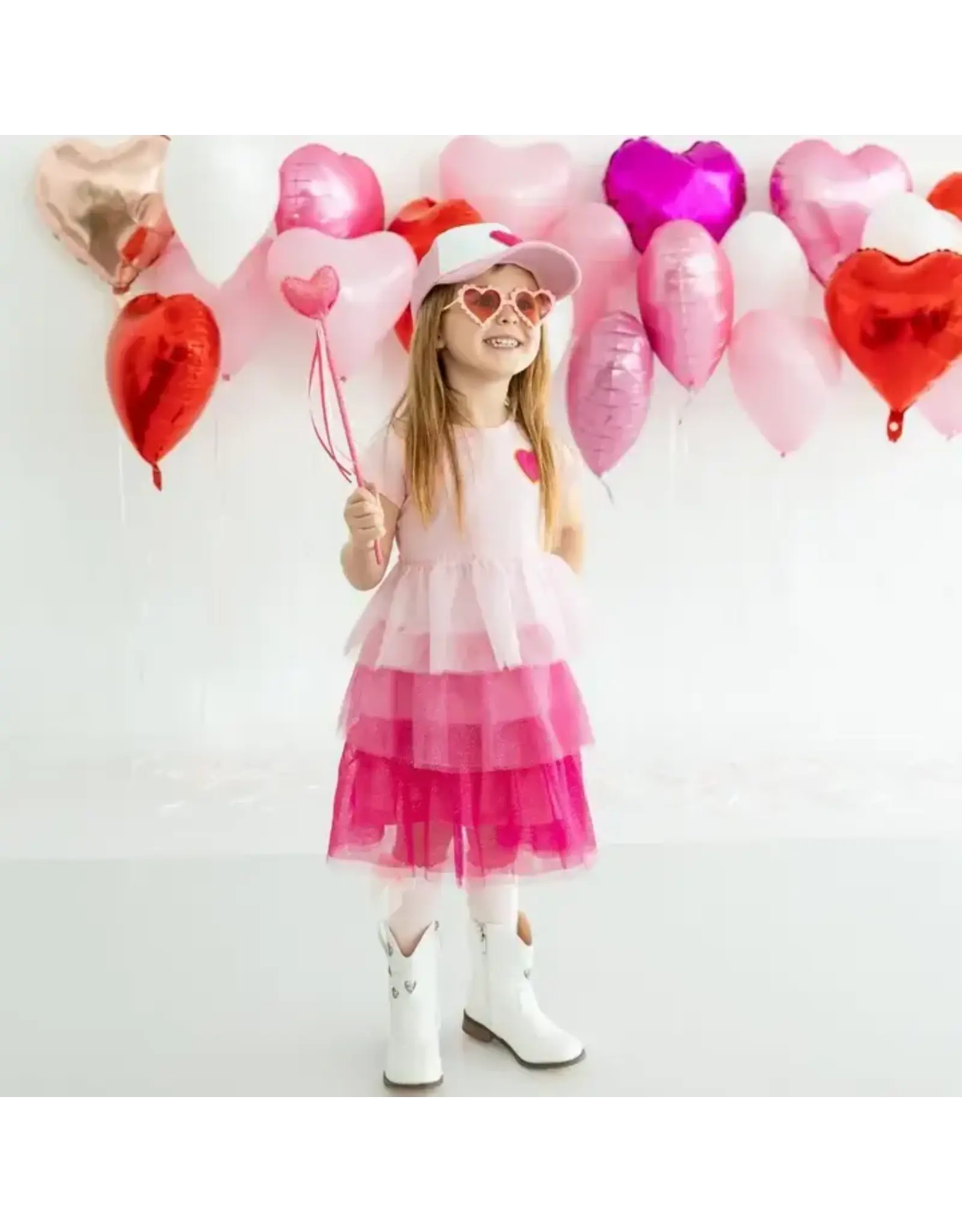 Sweet Wink- Pink Petal Valentine's Day Tutu Dress