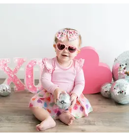 Sweet Wink- Candy Hearts L/S Tutu Bodysuit