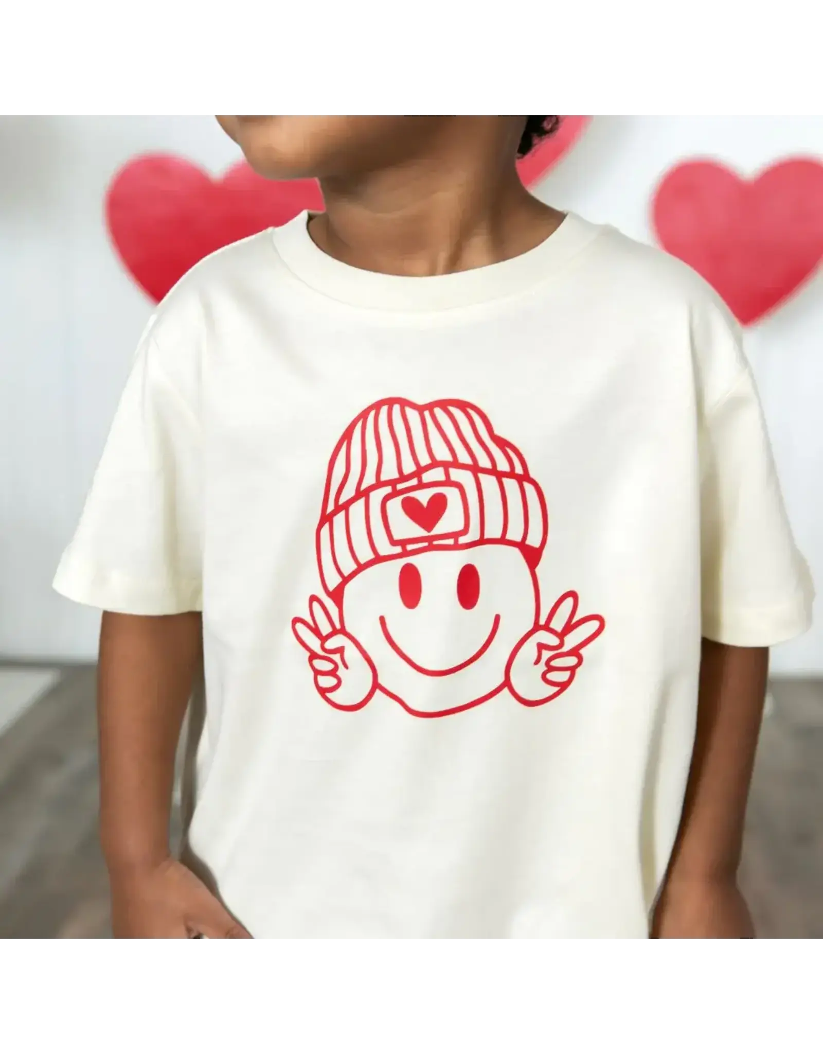 Sweet Wink- Peace, Love, Smile Valentine's Day S/S Shirt