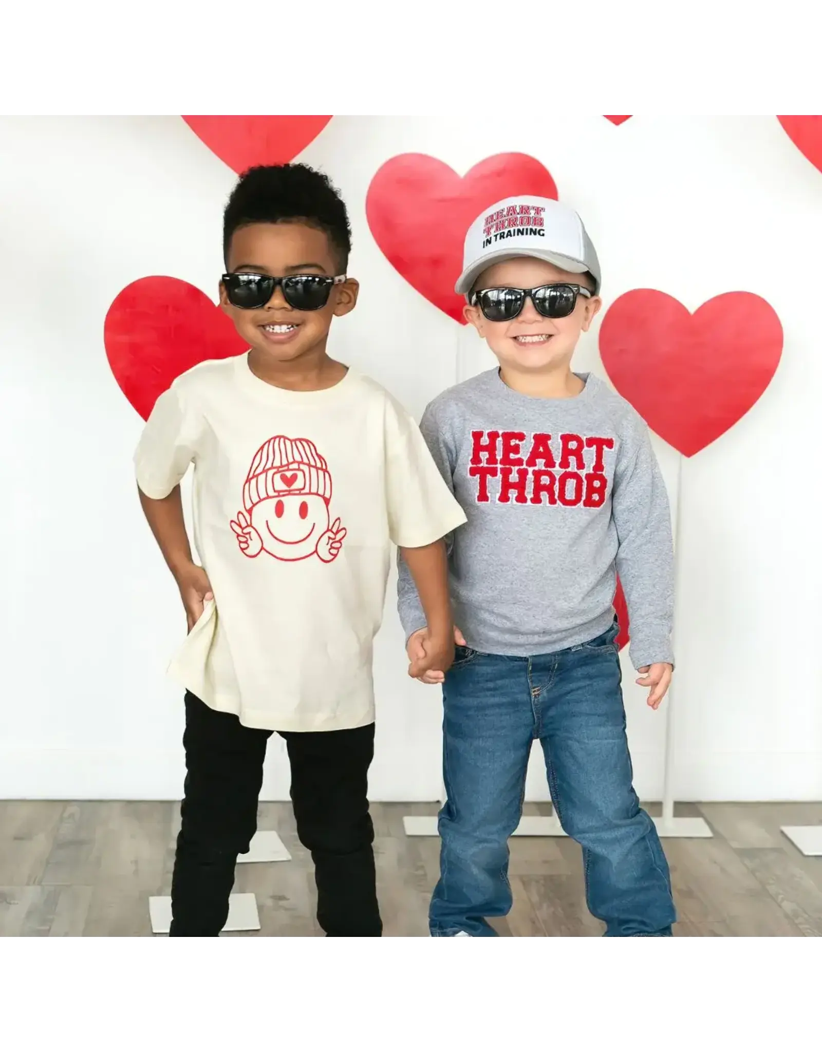 Sweet Wink- Peace, Love, Smile Valentine's Day S/S Shirt