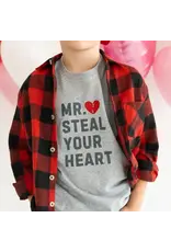 Sweet Wink- Mr. Steal Your Heart S/S Shirt- Gray