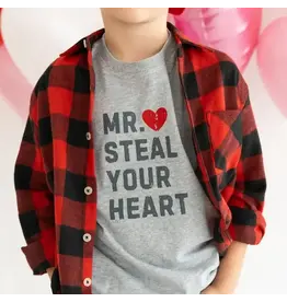 Sweet Wink- Mr. Steal Your Heart S/S Shirt- Gray