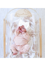 Caden Lane Caden Lane- White Large Waffle Knit Bow