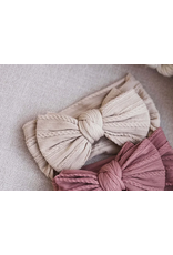 Caden Lane Caden Lane- Wheat Large Soft Cable Knit Bow