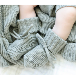 Caden Lane Caden Lane- Smoke Knit Baby Newborn Booties