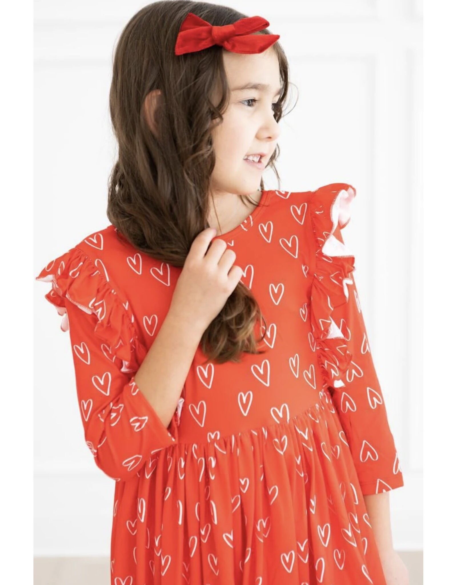 Mila & Rose Mila & Rose- Roses are Red Ruffle Twirl Dress