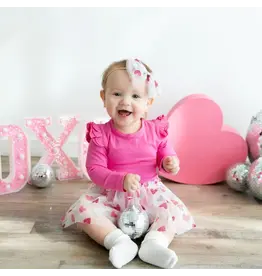Sweet Wink- Glitter Heart Valentine's Day Tutu Bodysuit