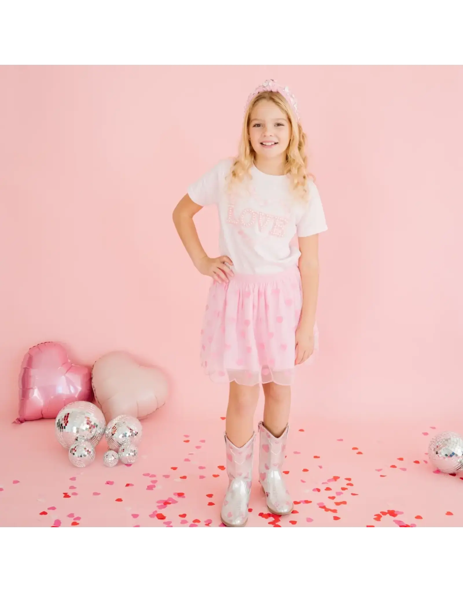 Sweet Wink- Mini Sequin Hearts Valentine's Day Tutu