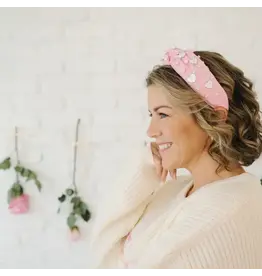 Sweet Wink- Pink Valentine's Day Gemstone Headband: Adult
