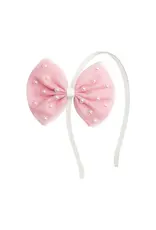 Sweet Wink- Pretty Pearl Tulle Bow Headband