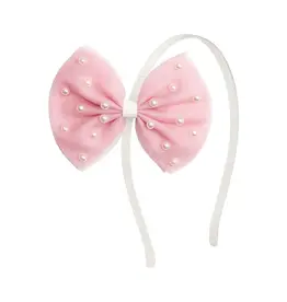 Sweet Wink- Pretty Pearl Tulle Bow Headband