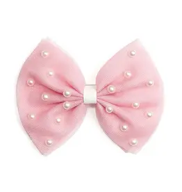 Sweet Wink- Pretty Pearl Tulle Bow Clip