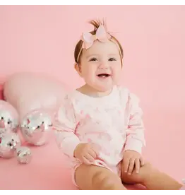 Sweet Wink- Pink Rose L/S Romper