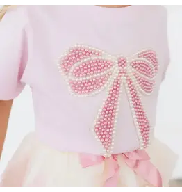 Sweet Wink- Pearl Bow Patch S/S T-Shirt: Ballet